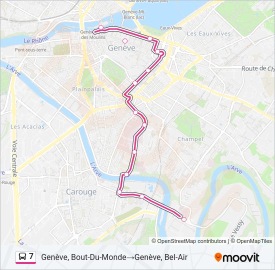 7 Bus Line Map