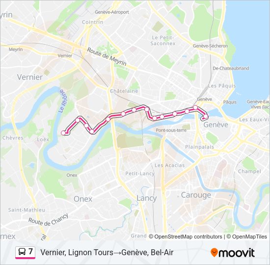 7 Bus Line Map