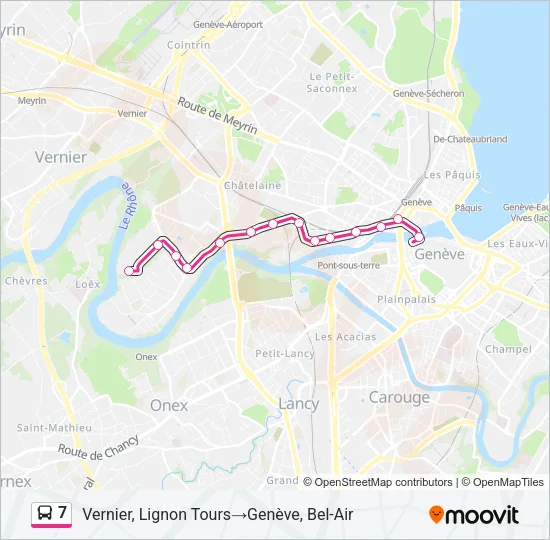 7 Bus Line Map