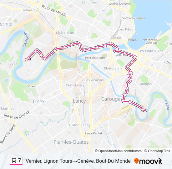 7 Bus Line Map