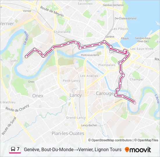 7 Bus Line Map