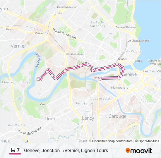 7 Bus Line Map