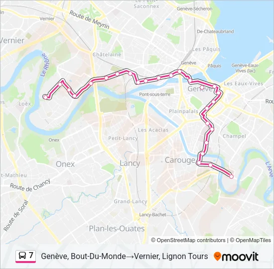 7 Bus Line Map