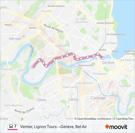 7 Bus Line Map
