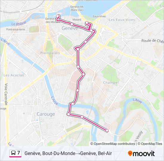 7 Bus Line Map
