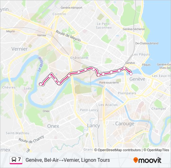 7 Bus Line Map
