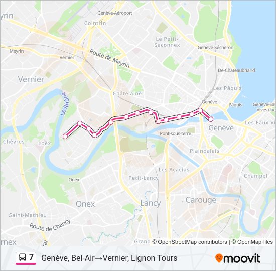 7 Bus Line Map