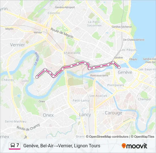 7 Bus Line Map