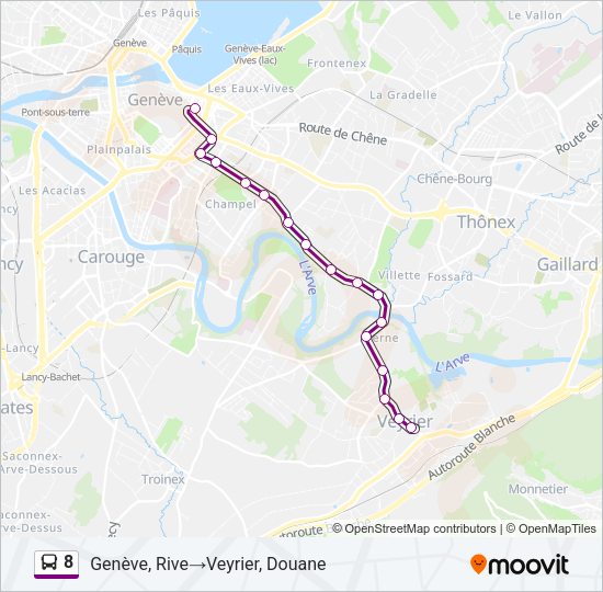8 Bus Line Map