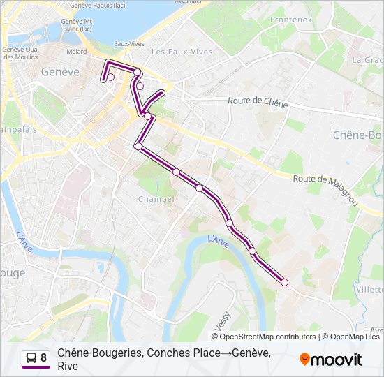 8 Bus Line Map