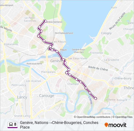 8 Bus Line Map