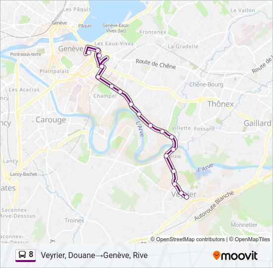 8 Bus Line Map