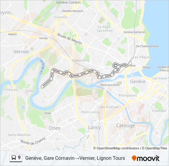 9 Bus Line Map