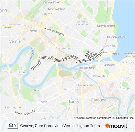 9 Bus Line Map