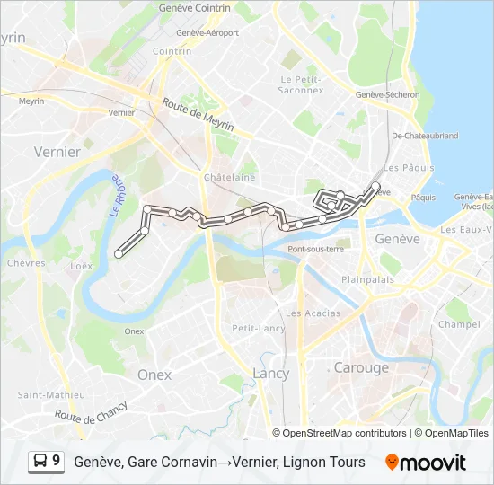 9 Bus Line Map