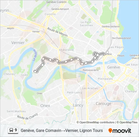 9 Bus Line Map