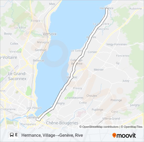 E Bus Line Map