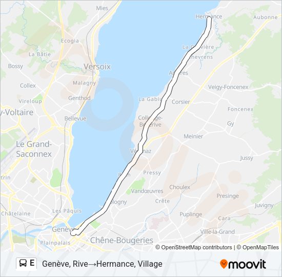 E Bus Line Map