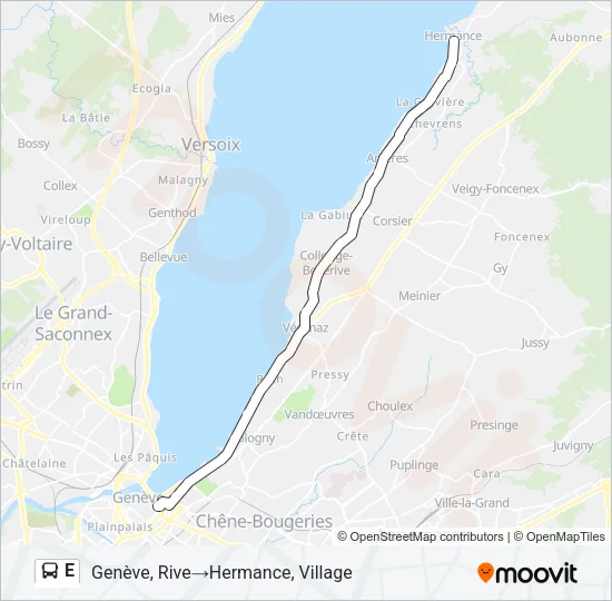 E Bus Line Map
