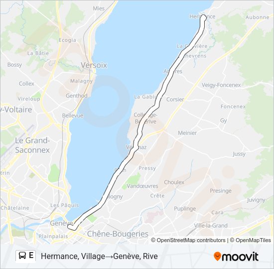 E Bus Line Map