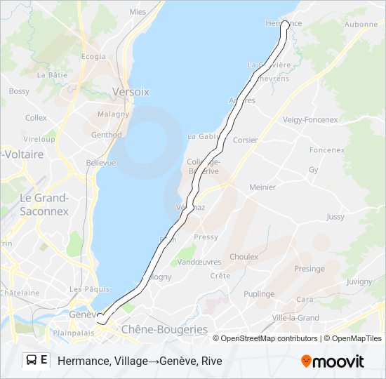 E Bus Line Map