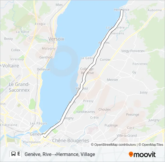 E Bus Line Map