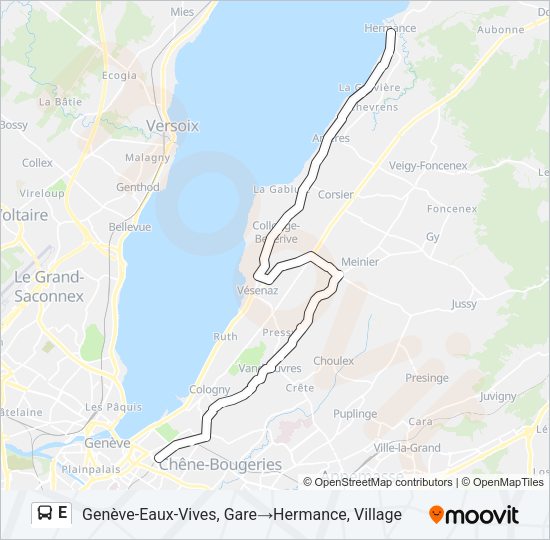 E Bus Line Map