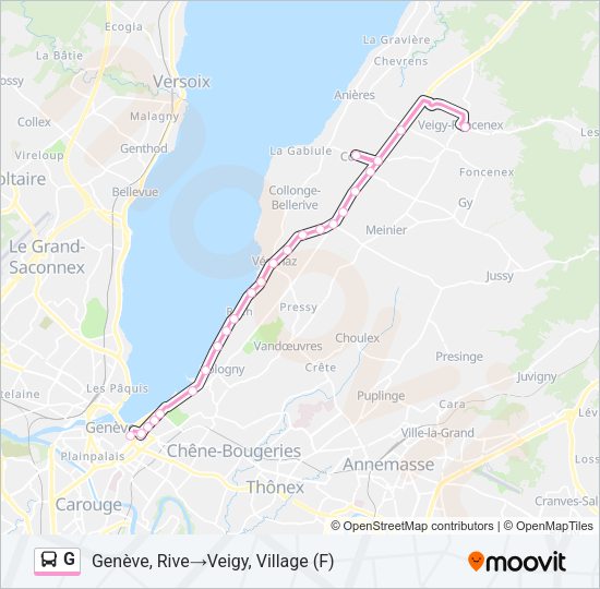 G Bus Line Map