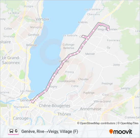 G Bus Line Map