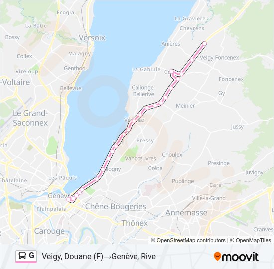 G Bus Line Map