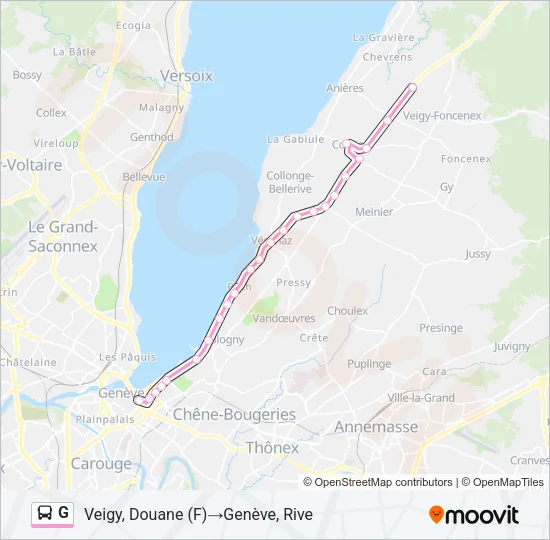 G Bus Line Map