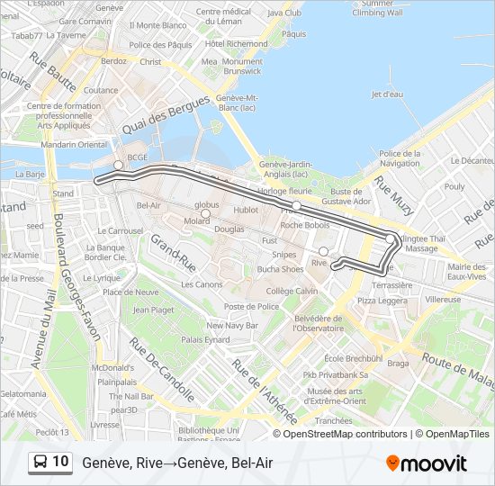 10 Bus Line Map