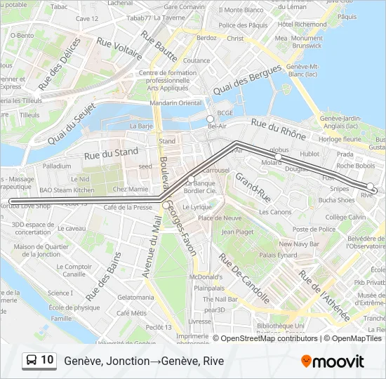 10 Bus Line Map