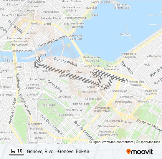 10 Bus Line Map