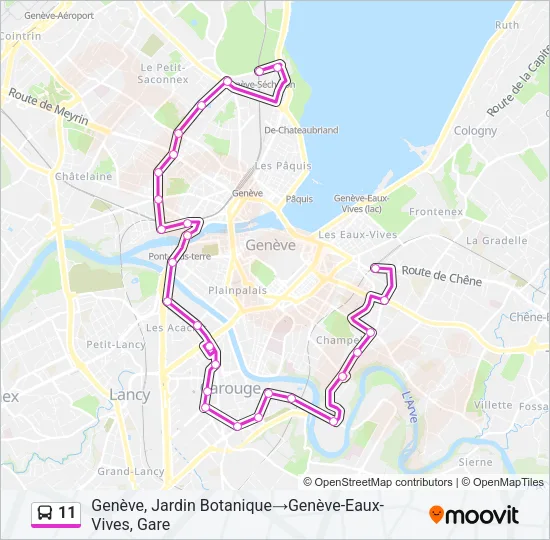 11 Bus Line Map