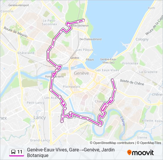 11 Bus Line Map