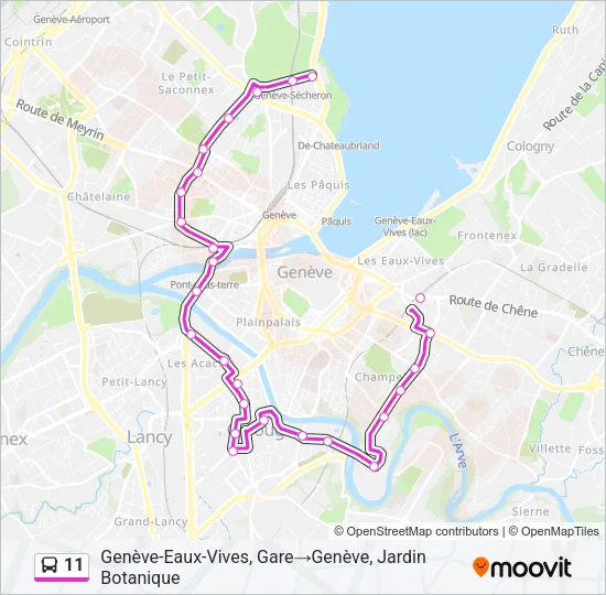 11 Bus Line Map