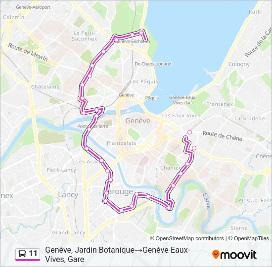 11 Bus Line Map
