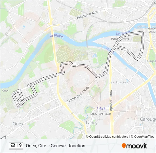 19 Bus Line Map