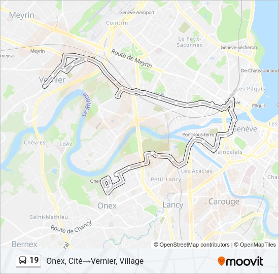 19 Bus Line Map