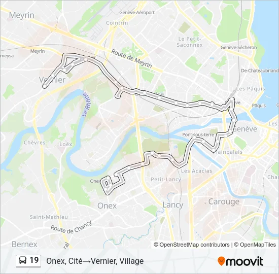 19 Bus Line Map
