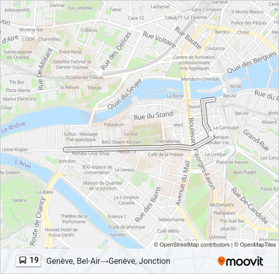 19 Bus Line Map
