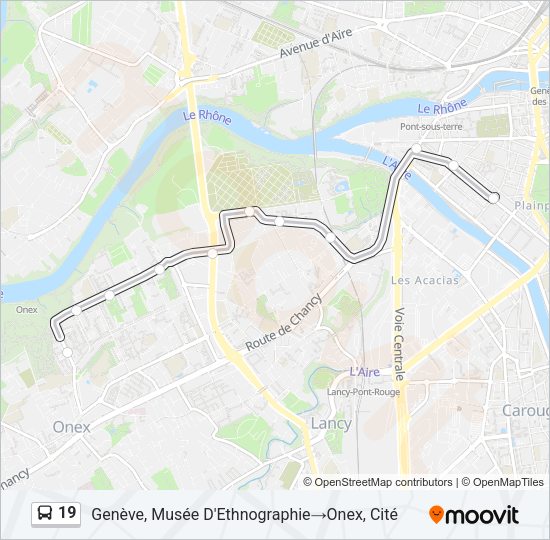 19 Bus Line Map