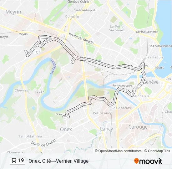 19 Bus Line Map