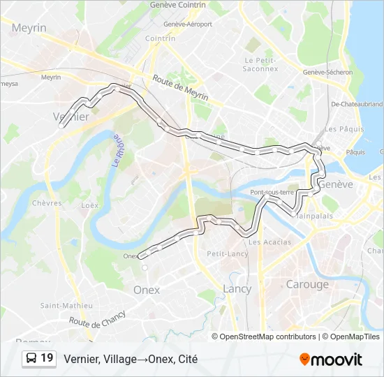 19 Bus Line Map