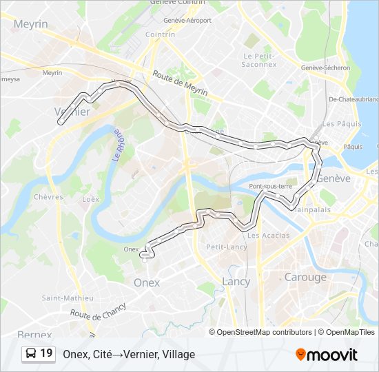 19 Bus Line Map