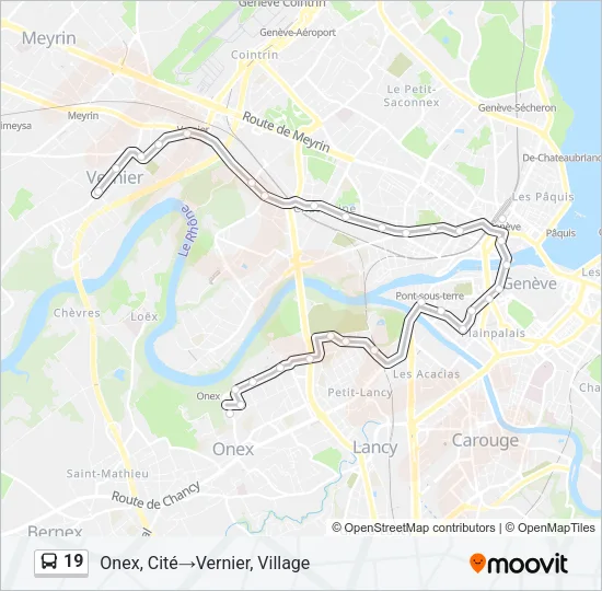 19 Bus Line Map