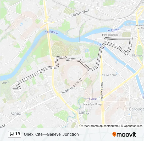 19 Bus Line Map