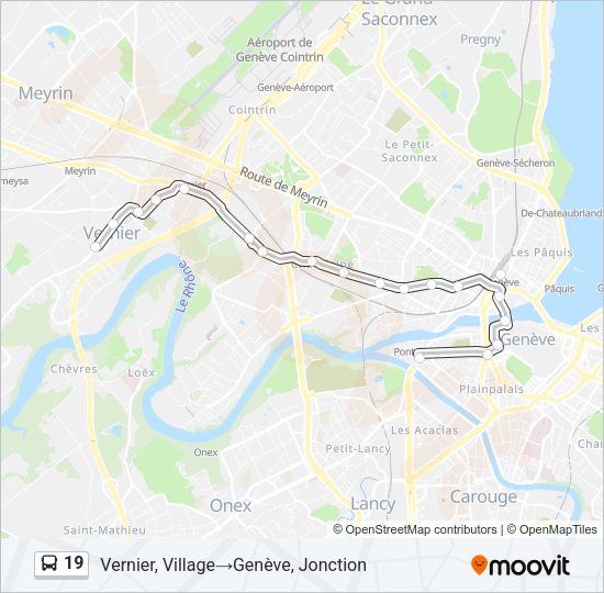 19 Bus Line Map