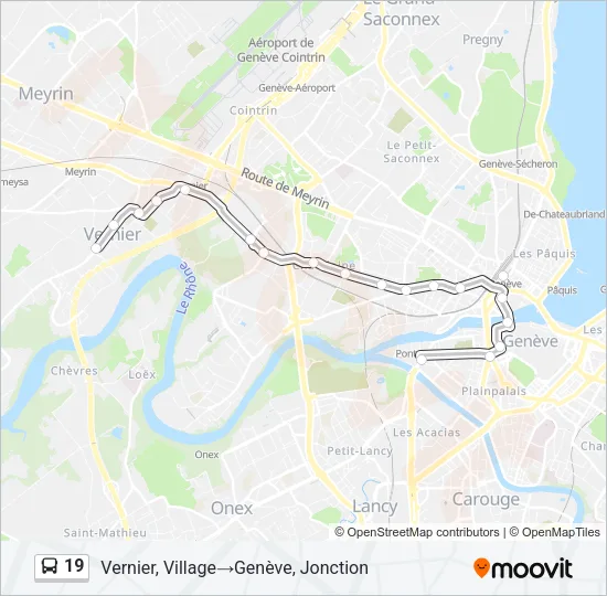 19 Bus Line Map